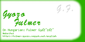 gyozo fulmer business card